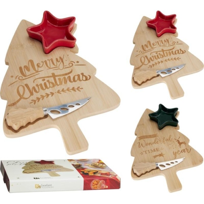 SET VASSOIO E COLTELLO FORMA ALBERO H.30